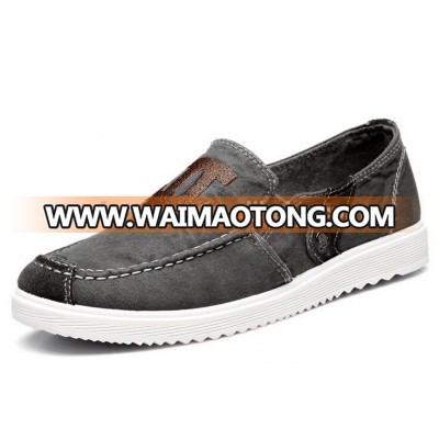 WYD002 men british style simple style fashion canvas upper slip-on casual shoes